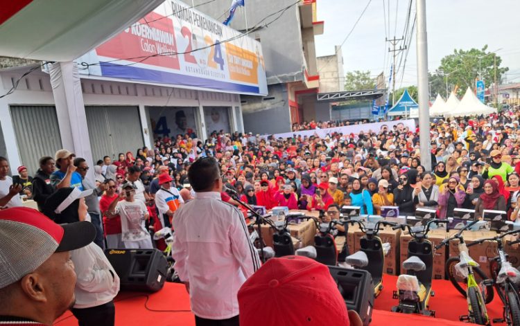 Ribuan Pendukung NK STA Kawal Peresmian Rumah Pemenangan
