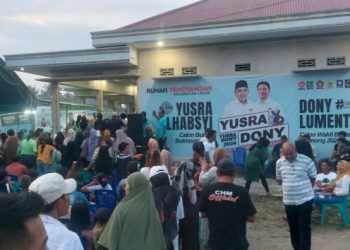 Calon Bupati Yusra Alhabsyi Kukuhkan 1.350 Relawan di Kecamatan Lolak