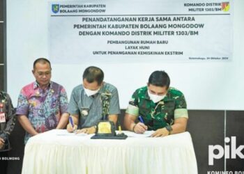 Tekan Kemiskinan Ekstrim, Pemkab Bolmong dan Kodim MoU Bangun Rumah Baru