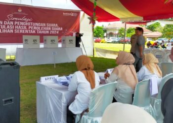KPU Bolmong Simulasi Pemungutan dan Perhitungan Suara