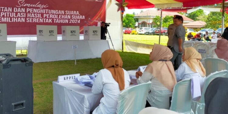 KPU Bolmong Simulasi Pemungutan dan Perhitungan Suara