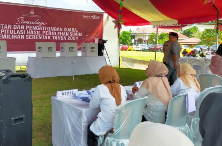 KPU Bolmong Simulasi Pemungutan dan Perhitungan Suara