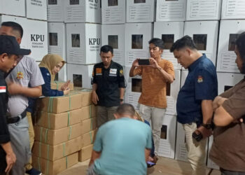 Kertas Suara di Kantor KPU Kotamobagu Dijaga Ketat Aparat Gabungan