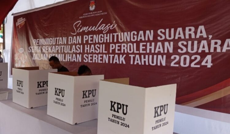 KPU Bolmong Simulasi Pemungutan dan Perhitungan Suara