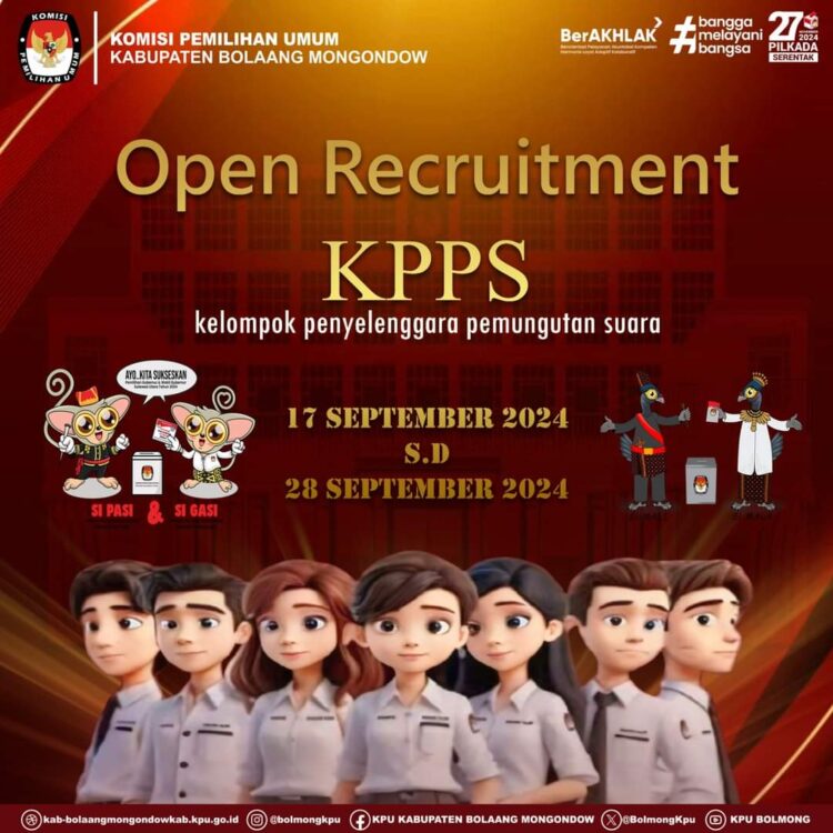 KPU Bolmong Umumkan Calon Anggota KPPS Terpilih Pilkada 2024