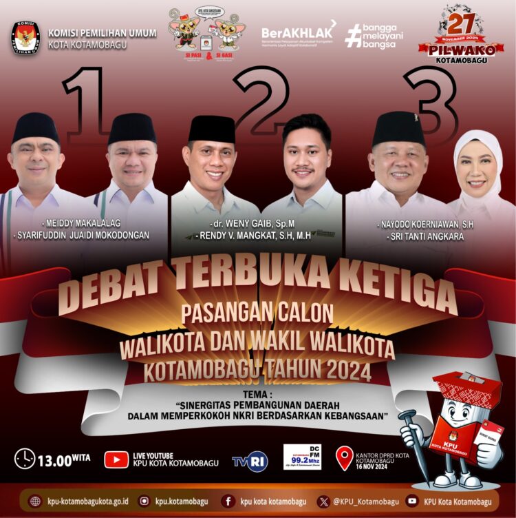 Tema Debat Ketiga Pilkada Kotamobagu, Pembangunan Daerah Perkuat NKRI