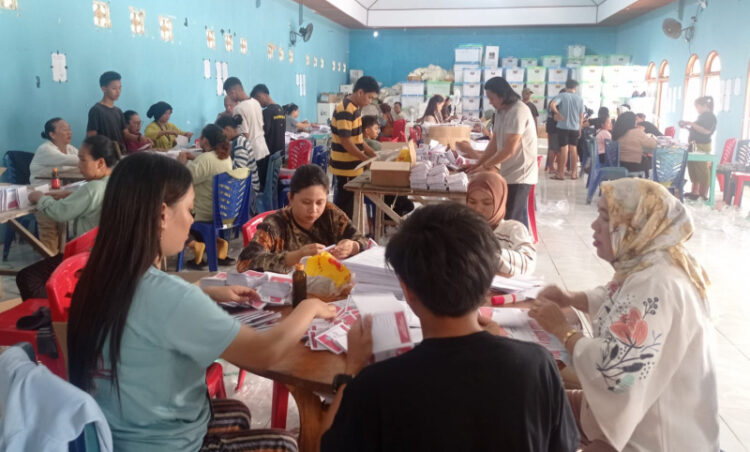 KPU Bolmong Selesai Lipat 187.083 Surat Suara