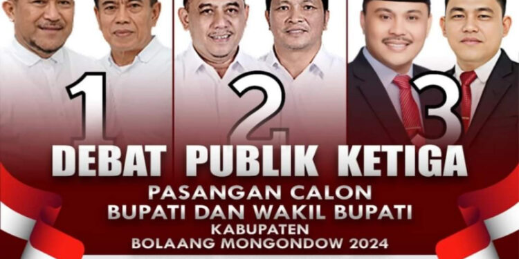 Ini Tema Debat Ketiga Pilkada Bolmong Senin Besok