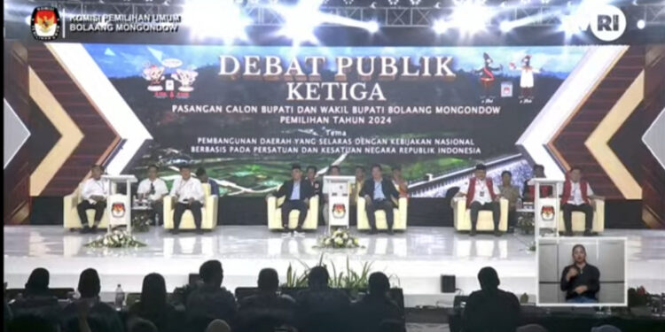 Debat Publik Ketiga, KPU Bolmong Imbau Warga Tidak Golput