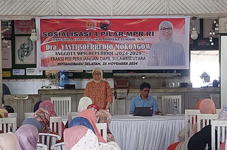 Perkuat Persatuan Bangsa, Yasti Soepredjo Mokoagow Sosialisasikan Empat Pilar di Kota Kotamobagu
