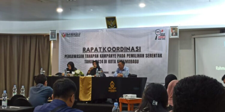 Bawaslu Kotamobagu Rakor Pengawasan Tahapan Kampanye