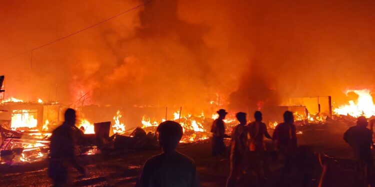 Dua Titik Kebakaran Terjadi di Bolmong. Pasar Lolak Terbakar Kedua Kalinya