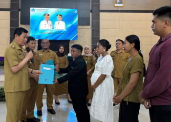 Wabup Dony Lumenta Jadi Saksi Bahagia di Graha Bumi Beringin