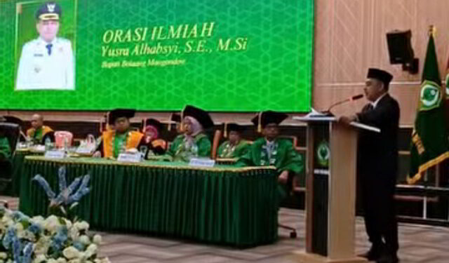 Bupati Yusra Alhabsyi Sampaikan Orasi Ilmiah pada Wisuda ke-XIV IAIN Manado
