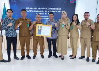 Pemkab Bolmong Raih Penghargaan BKN, Masuk Tiga Terbaik se-Regional Sulawesi