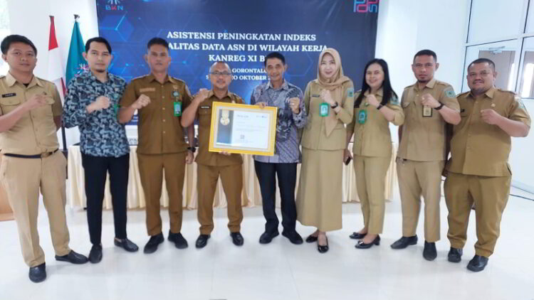 Pemkab Bolmong Raih Penghargaan BKN, Masuk Tiga Terbaik se-Regional Sulawesi