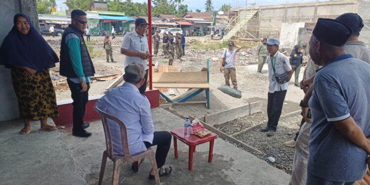 Pasca Kebakaran, Bupati Yusra Tinjau Pembersihan Lokasi Pasar Lolak