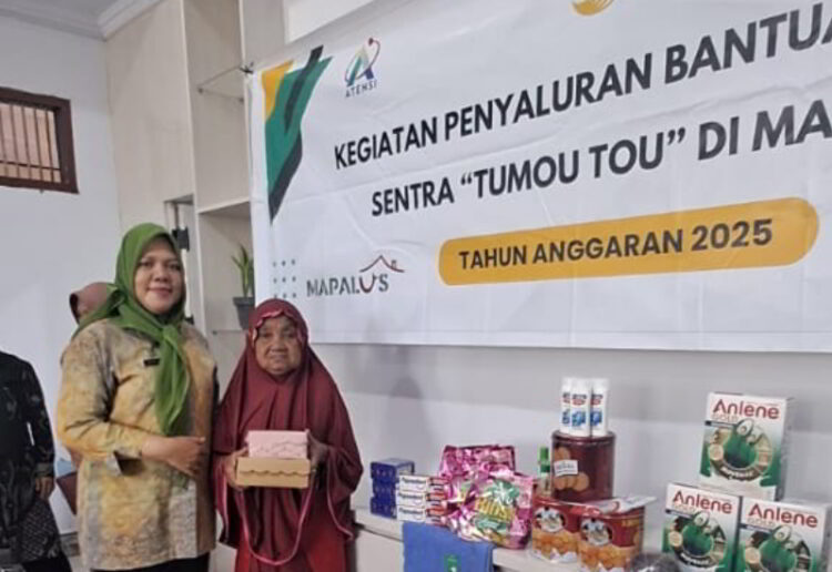 Dinsos Bolmong dan Balai Tumoutou Salurkan Bantuan ATENSI untuk 150 Penerima Manfaat
