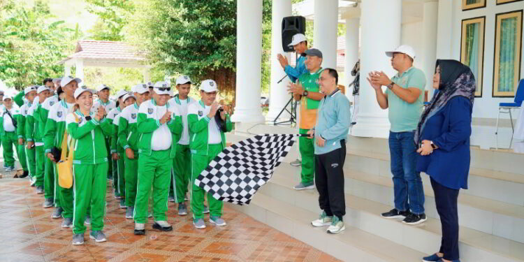 Bupati Yusra Alhabsyi Lepas Atlet Bolmong ke Porprov Sulut 2025