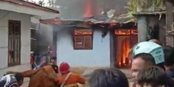 Satu Rumah Hangus Terbakar di Kelurahan Biga