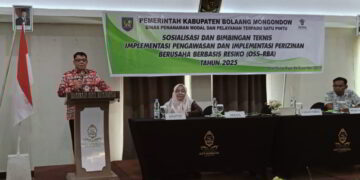 Sekda Bolmong Buka Sosialisasi dan Bimtek Implementasi OSS-RBA
