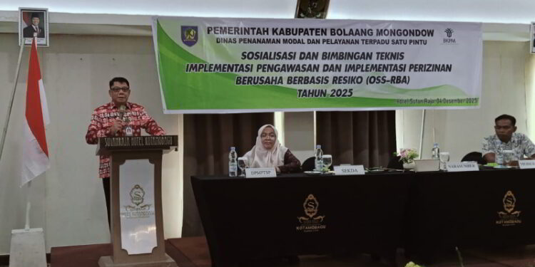 Sekda Bolmong Buka Sosialisasi dan Bimtek Implementasi OSS-RBA