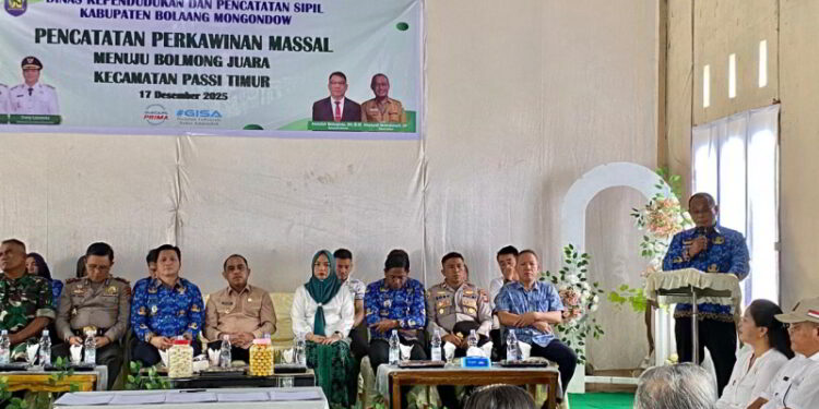 Pemkab Bolmong Fasilitasi Kawin Massal 100 Pasang Plus Dokumen Kependudukan